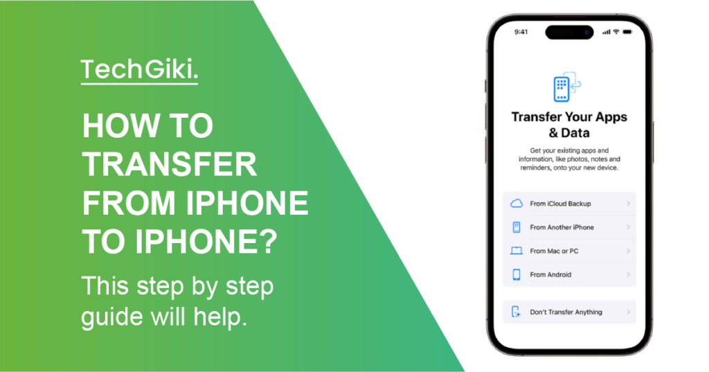 How to Transfer Data from iPhone to iPhone